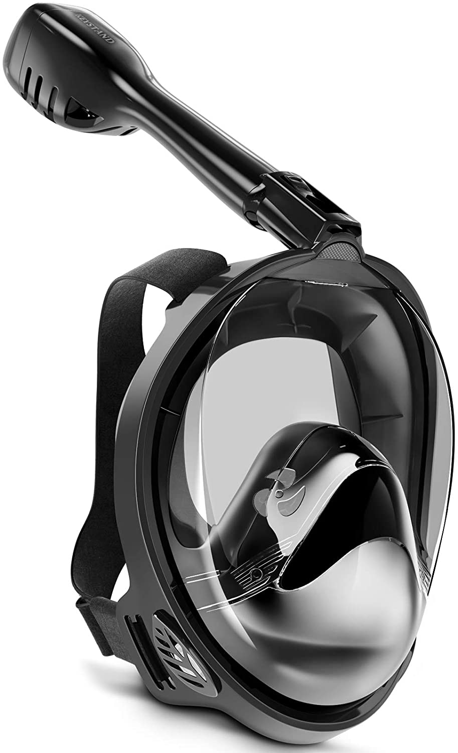 61vGreXfkXL._AC_SL1500_ Máscara de esnórquel de cara completa, con mecanismo de respiración, para niños y adultos, con mica de cristal plano, máscara panorámica de 180° antifugas y antiempañamiento, con esnórquel con soporte de cámara removible - Imagen 1