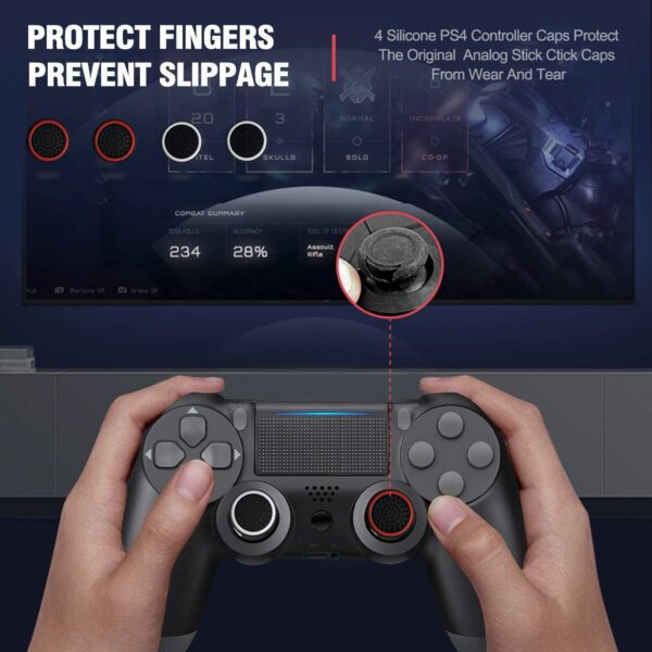 Controlador inalámbrico para PS4, Usergaing PS4 controlador inalámbrico para Sony PS4/Pro/Slim/PC con función de audio, altavoz y doble vibración - Imagen 2
