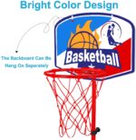 Aro de baloncesto para niños pequeños juguetes portátiles de altura ajustable de 2.9 pies con 2 bolas mini aros de baloncesto interior porteros juveniles regalos al aire libre niño niña edad 1 2 3 4 5 6 7 8 años juego de patio trasero - Imagen 4