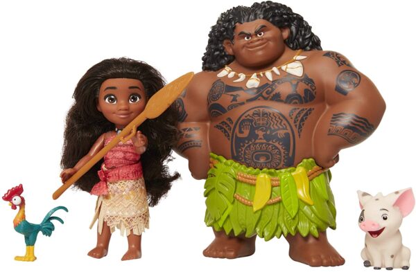 Muñeco Moana Disney con figura de muñeca Maui Demigod, 4 piezas Little Little Story Telling Gift Set para niñas de 3 años en adelante - Imagen 7