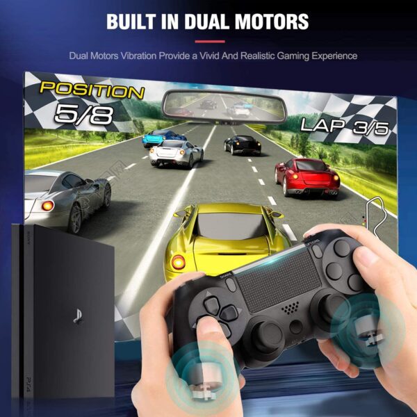 Controlador inalámbrico para PS4, Usergaing PS4 controlador inalámbrico para Sony PS4/Pro/Slim/PC con función de audio, altavoz y doble vibración - Imagen 3