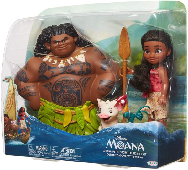 Muñeco Moana Disney con figura de muñeca Maui Demigod, 4 piezas Little Little Story Telling Gift Set para niñas de 3 años en adelante - Imagen 6