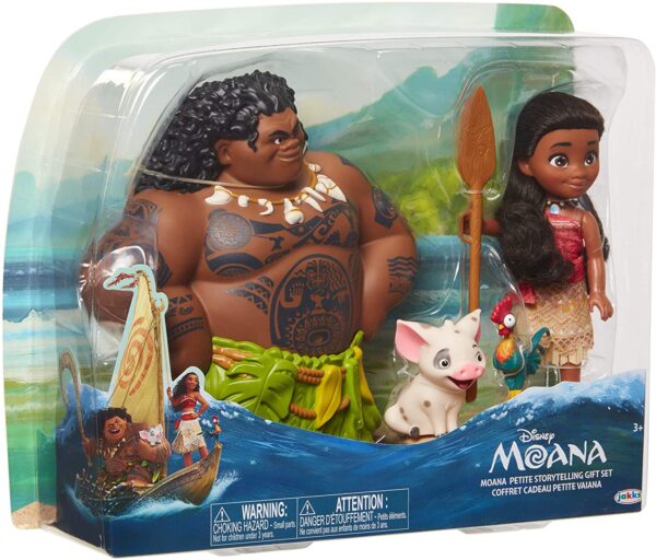 Muñeco Moana Disney con figura de muñeca Maui Demigod, 4 piezas Little Little Story Telling Gift Set para niñas de 3 años en adelante - Imagen 5