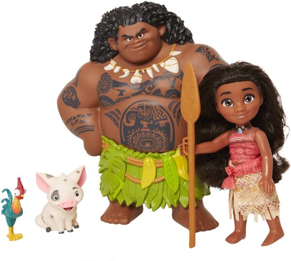 Muñeco Moana Disney con figura de muñeca Maui Demigod, 4 piezas Little Little Story Telling Gift Set para niñas de 3 años en adelante - Imagen 3