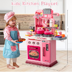 Juego de cocina para niños, 53 piezas, estufa de cocina, fregadero, horno, juguetes de cocina con luces y sonidos realistas, juguetes de juego de simulación, juguetes de cocina para niños pequeños de - Imagen 6