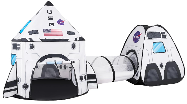 Tienda de campaña desplegable con túnel y casa de juegos para niños, para interiores y exteriores, color blanco - Imagen 2