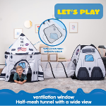 Tienda de campaña desplegable con túnel y casa de juegos para niños, para interiores y exteriores, color blanco - Imagen 4