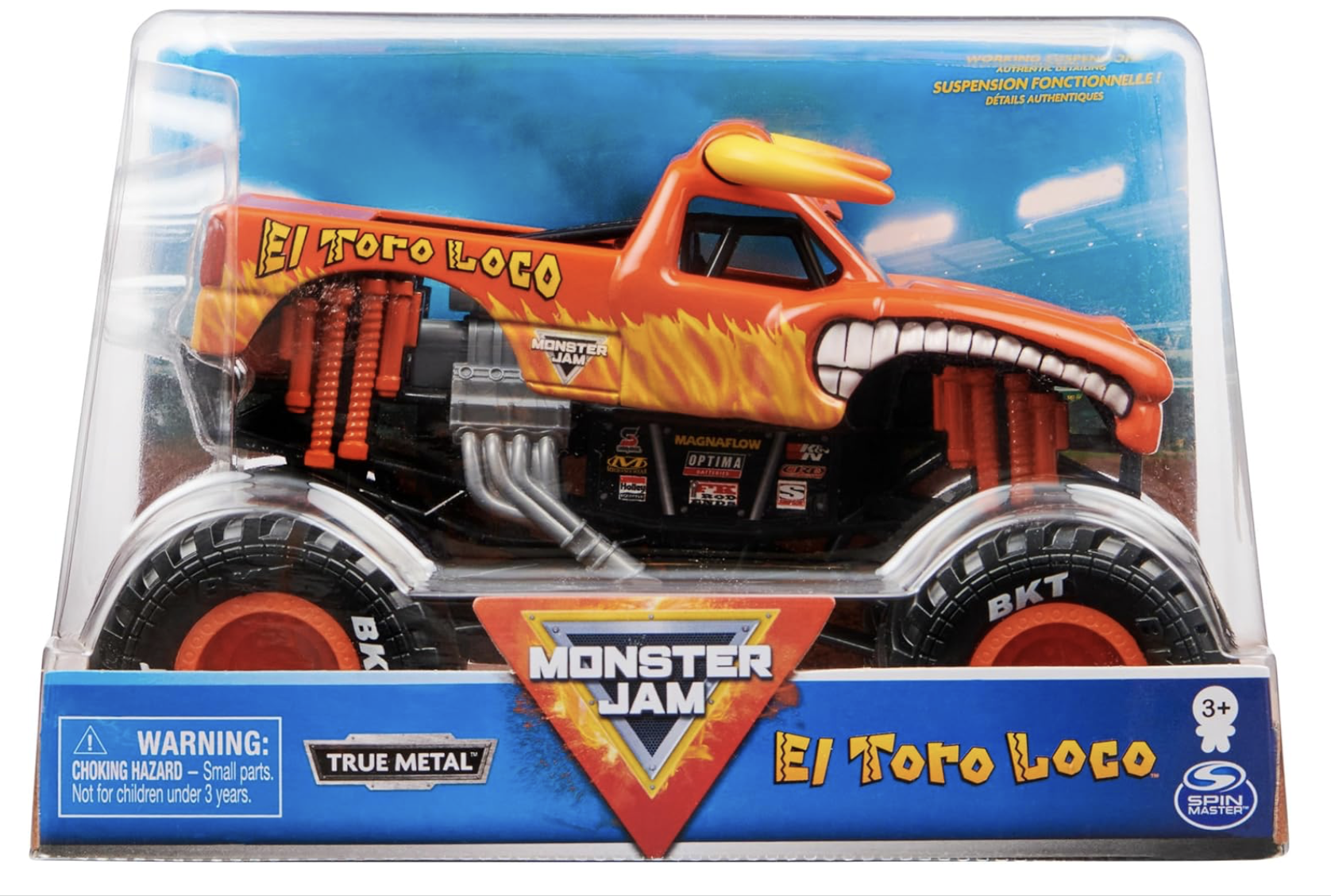 Captura-de-pantalla-2024-11-07-a-las-12.07.51.png Monster Jam Monster Truck oficial - El Toro Loco - Vehículo fundido a presión a escala 1:24 - Llantas cromadas y neumáticos para todos los juegos - Coleccionable para fanáticos y fiestas - Imagen 1