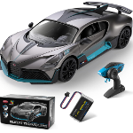 Bugatti Divo - Auto a control remoto, escala 1/12, auto a control remoto, 7.5 mi/h, modelo de auto con licencia de 2.4 GHz, 7.4 V, 900 mAh, para adultos, niños y niñas de 6 a 12 años