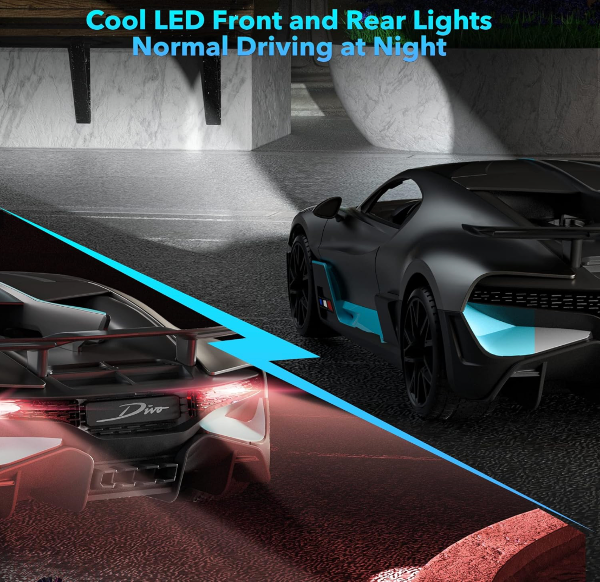 Bugatti Divo - Auto a control remoto, escala 1/12, auto a control remoto, 7.5 mi/h, modelo de auto con licencia de 2.4 GHz, 7.4 V, 900 mAh, para adultos, niños y niñas de 6 a 12 años - Imagen 7