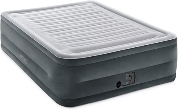 Intex Comfort Plush Elevated Dura-Beam Airbed con bomba eléctrica interna, altura de cama 22 pulgadas, Queen - Imagen 1