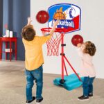 Aro de baloncesto para niños pequeños juguetes portátiles de altura ajustable de 2.9 pies con 2 bolas mini aros de baloncesto interior porteros juveniles regalos al aire libre niño niña edad 1 2 3 4 5 6 7 8 años juego de patio trasero - Imagen 8