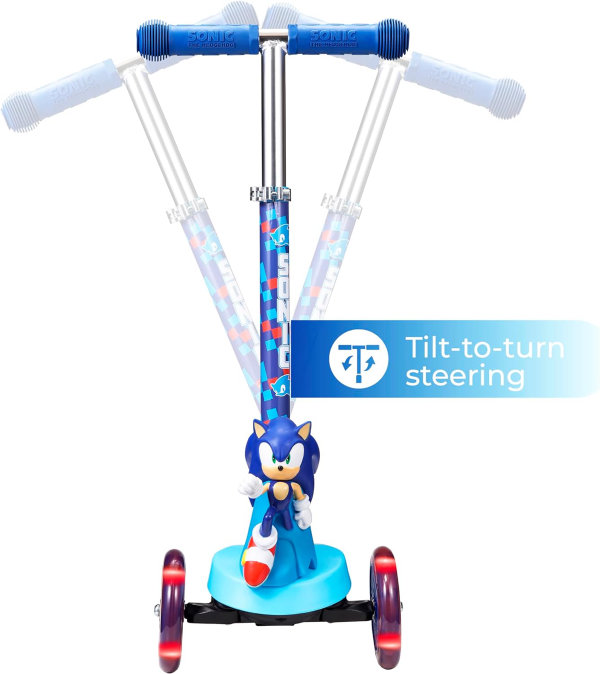 Patinete para niños, scooter de 3 ruedas autoequilibrante con ruedas y cubierta iluminadas, cubierta antideslizante extra ancha, freno trasero, inclinado para conducir, diseño ligero, para niños de 3 - Imagen 7