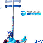 Patinete para niños, scooter de 3 ruedas autoequilibrante con ruedas y cubierta iluminadas, cubierta antideslizante extra ancha, freno trasero, inclinado para conducir, diseño ligero, para niños de 3 - Imagen 10