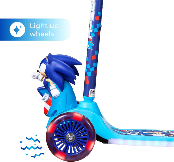 Patinete para niños, scooter de 3 ruedas autoequilibrante con ruedas y cubierta iluminadas, cubierta antideslizante extra ancha, freno trasero, inclinado para conducir, diseño ligero, para niños de 3 - Imagen 2