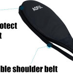 Bolsa para raqueta de pádel, bolsa de cubierta de raqueta de tenis POP para proteger al agua, bolsa de transporte acolchada ligera con correa de hombro ajustable compatible con Wilson, Dunlop (raqueta - Imagen 6