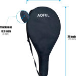 Bolsa para raqueta de pádel, bolsa de cubierta de raqueta de tenis POP para proteger al agua, bolsa de transporte acolchada ligera con correa de hombro ajustable compatible con Wilson, Dunlop (raqueta - Imagen 7