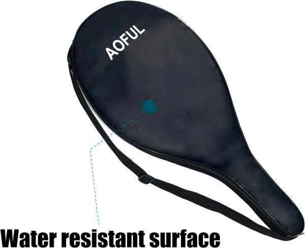 Bolsa para raqueta de pádel, bolsa de cubierta de raqueta de tenis POP para proteger al agua, bolsa de transporte acolchada ligera con correa de hombro ajustable compatible con Wilson, Dunlop (raqueta - Imagen 5
