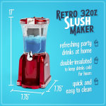 Nostalgia Classic Frozen Slushie Maker para el hogar, rojo retro, 32 oz - Imagen 5