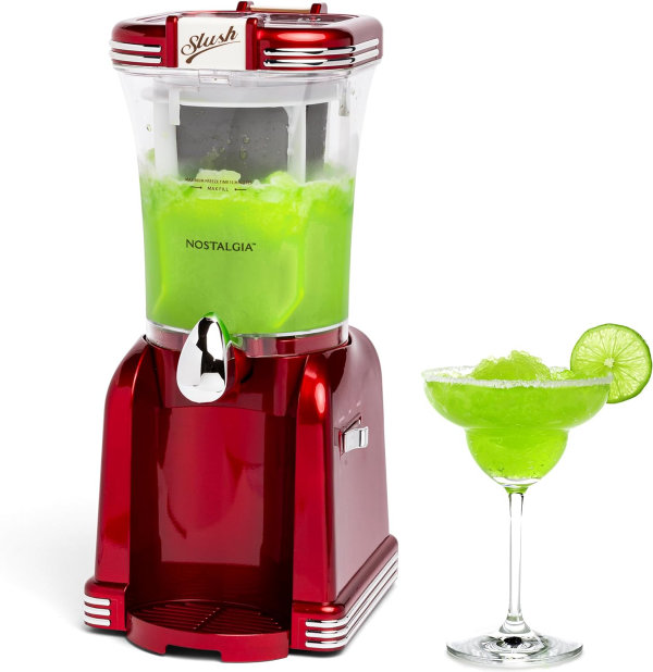 Nostalgia Classic Frozen Slushie Maker para el hogar, rojo retro, 32 oz - Imagen 1