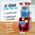 Nostalgia Classic Frozen Slushie Maker para el hogar, rojo retro, 32 oz - Imagen 4