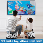 Juguete inflable para niños pequeños, juguete inflable de peluche de vaca para interiores y exteriores, regalo de cumpleaños para bebé, 18 meses, 2, 3, 4 años. Bouncy Pals - Imagen 3