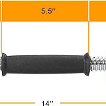 Mancuernas roscadas de goma/cromo, par de 1 pulgada, asas de barra de mancuernas ajustables, se adapta a discos de peso estándar con 1 pulgada de diámetro, para entrenamientos de gimnasio, ejercicio, - Imagen 2
