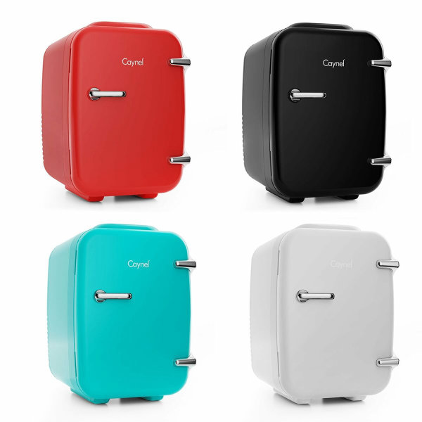 Mini Frigidaire - Enfriador para maquillaje y bebidas de 6 latas, blanco, 4 litros - Imagen 13