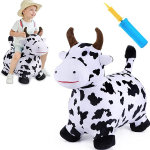 Juguete inflable para niños pequeños, juguete inflable de peluche de vaca para interiores y exteriores, regalo de cumpleaños para bebé, 18 meses, 2, 3, 4 años. Bouncy Pals