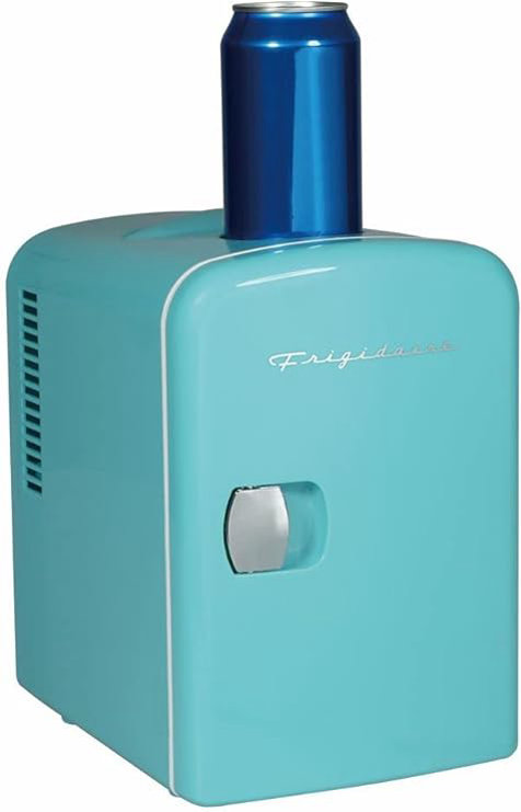 Mini Frigidaire - Enfriador para maquillaje y bebidas de 6 latas, blanco, 4 litros - Imagen 12