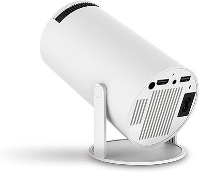 Mini proyector portátil 4K 1080P Full HD compatible con Android y Netflix - WiFi 6, BT 5.2, rotación de 180°, pequeño proyector de cine en casa con corrección trapezoidal automática HDMI/TV - Imagen 3