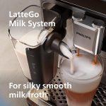 Philips Serie 4400 Máquina de café expreso totalmente automática, 12 cafés calientes y helados, sistema de leche LatteGo rápido de limpiar, SilentBrew, QuickStart, molinillo de cerámica, cromo negro - Imagen 4
