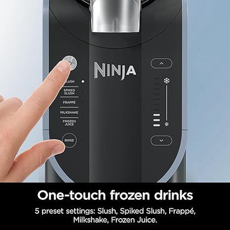 Ninja SLUSHi con tecnología RapidChill, máquina de bebidas congeladas y granizados de 88 onzas, 5 programas preestablecidos, margaritas, frappés y más, detalles premium, negro, FS301 - Imagen 4