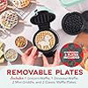 DASH - Miniwaflera multifunción con seis placas removibles de 4 pulgadas y estuche de almacenamiento Waflera y plancha 4 en 1 mini para niños y familias, superficie antiadherente, solo agrega la masa - Imagen 2