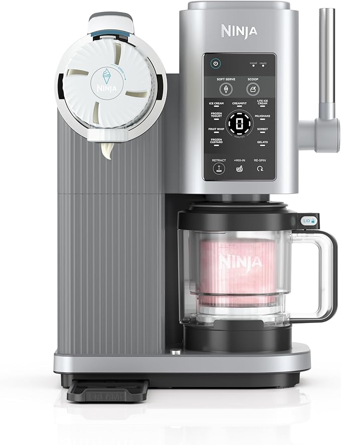 71XERDQa1KL._AC_SX679_.jpg Ninja Swirl by CREAMi - Máquina para hacer helado y servir suave, sorbete, batido, yogur congelado, programa bajo en calorías y más, 13 en 1, mango suave, (2) creami Swirl de 16 onzas - Imagen 1