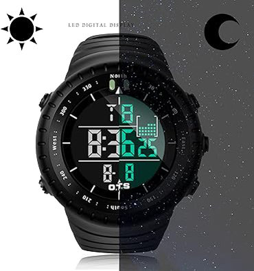 PALADA Reloj deportivo digital para hombre, resistente al agua, con retroiluminación LED, relojes para hombres - Imagen 2