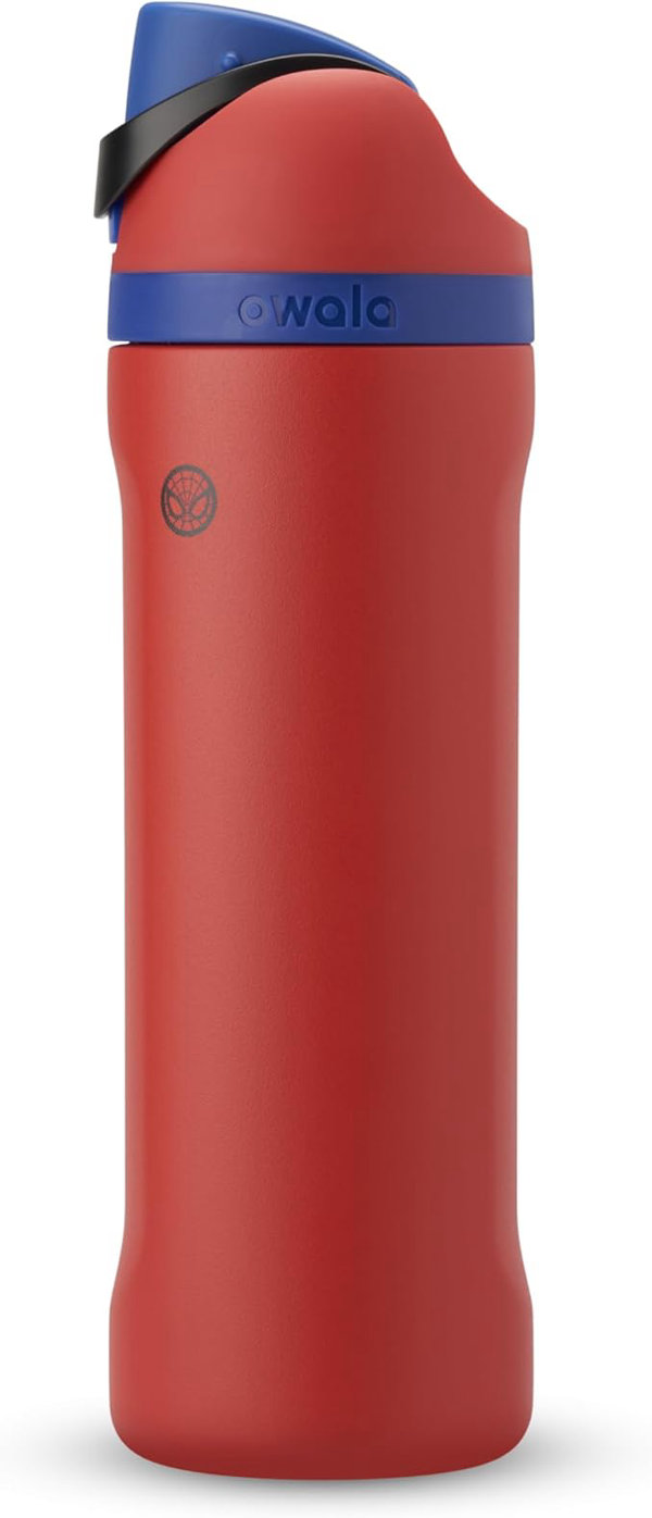 61WgU2-lb7L._AC_SX679_.jpg Owala FreeSip - Botella de acero inoxidable de Marvel, con aislamiento y pajilla, para deportes y viajes, botella de agua deportiva sin BPA, 24 onzas, - Imagen 1