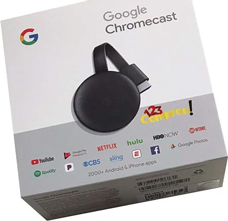 Google - Chromecast, dispositivo de transmisión con cable HDMI, transmite espectáculos, música, fotos y deportes de tu teléfono a tu televisor - Imagen 1