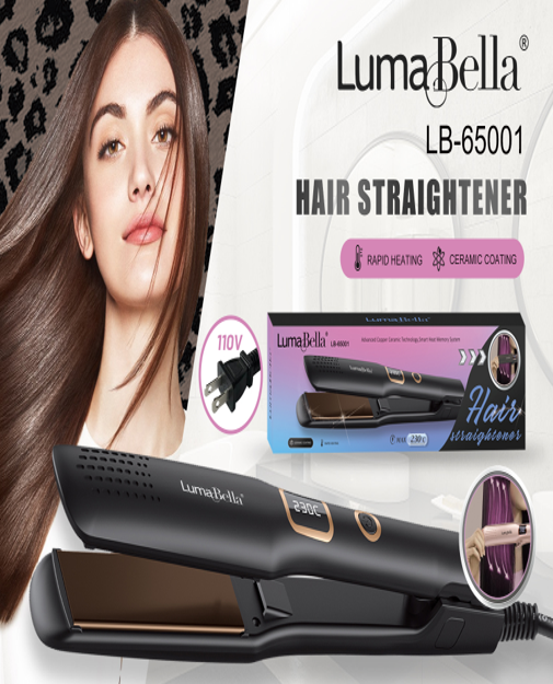 Plancha de Pelo Profesional Luma Bella LB-65001 - Imagen 1