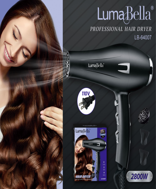 Secadora de Pelo LUMA BELLA LB-64007 - Imagen 1