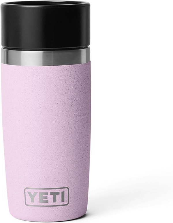 YETI Rambler - Botella de viaje de 12 onzas, acero inoxidable, aislada al vacío con tapa a prueba de fugas, flor de cerezo - Imagen 2