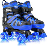 Patines de 4 tamaños ajustables con luz para niñas y niños pequeños principiantes para interiores y exteriores - Imagen 2