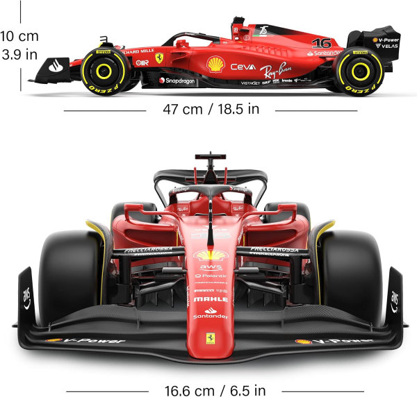 Auto de control remoto Ferrari F1 75 con licencia 1:12, colección F1 para niños y adultos, auto RC de 2.4 GHz para regalo (1:12 Ferrari F1 75) - Imagen 3