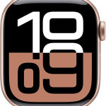 Apple Watch Series 10 (42 mm, GPS) con caja de aluminio oro rosa, con correa deportiva rosa rubor, S/M monitor de fitness, app de ECG, pantalla Retina siempre activa, impermeable - Imagen 3