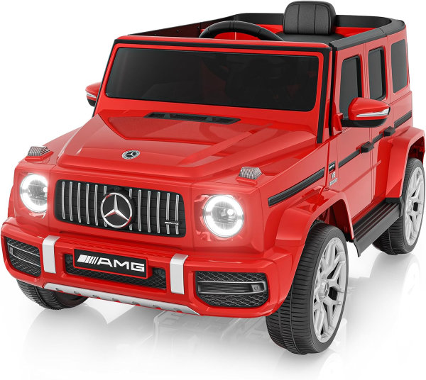 Automóvil eléctrico para niños de 12 V 7 AH – Mercedes Benz con licencia con ventana alta, 2 motores de 35 W, control remoto de 2.4 G, 3 velocidades, música, bocina y luces LED para niños pequeños - Imagen 2