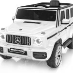 Automóvil eléctrico para niños de 12 V 7 AH – Mercedes Benz con licencia con ventana alta, 2 motores de 35 W, control remoto de 2.4 G, 3 velocidades, música, bocina y luces LED para niños pequeños - Imagen 4