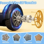 Patineta Hoverboard SISIGAD con Bluetooth, ruedas de 6,5" con luces LED de colores, para niños y niñas a partir de 6 años. - Imagen 4