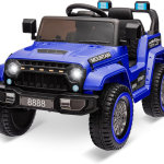 Carro para niños de 12 V, con control remoto para padres, motores gemelos de 35 W, 3 velocidades, luces LED, música y bocina, suspensión de resorte, vehículos eléctricos de juguete para niños de 3 - Imagen 3