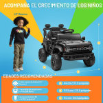 Carro Ford Bronco Raptor de 12 V para niños pequeños, eléctrico de juguete con control remoto, suspensión de resorte de 4 ruedas, música Bluetooth, radio, luces LED, ENYOPRO - Imagen 5