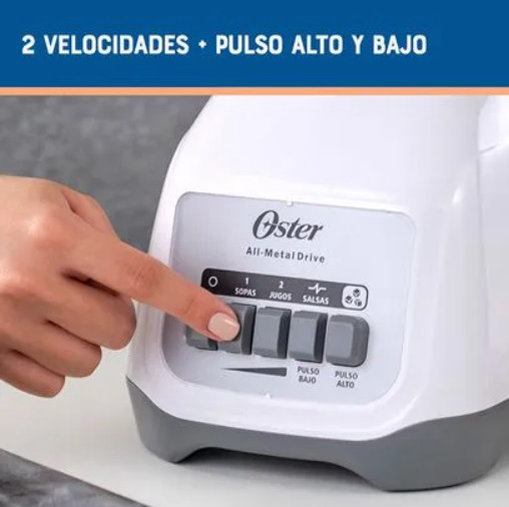 Licuadora Oster 2 velocidades más pulso y vaso de vidrio - Imagen 3